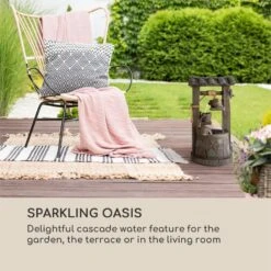 Speyer Kaskadenbrunnen Gartenbrunnen 4 Stufen Akku 2,8W Solar LED -Gartendekorations Geschäft 10034731 yy 0003 logo Blumfeldt Speyer Kaskadenbrunnen