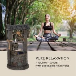 Speyer Kaskadenbrunnen Gartenbrunnen 4 Stufen Akku 2,8W Solar LED -Gartendekorations Geschäft 10034731 yy 0004 logo Blumfeldt Speyer Kaskadenbrunnen