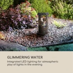 Speyer Kaskadenbrunnen Gartenbrunnen 4 Stufen Akku 2,8W Solar LED -Gartendekorations Geschäft 10034731 yy 0007 logo Blumfeldt Speyer Kaskadenbrunnen