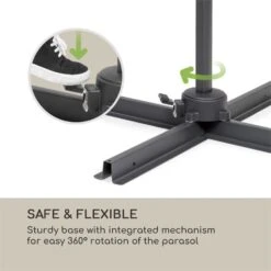 Belo Horizonte Sonnenschirm Sonnenschutz Ø 292cm Polyester Wasserabweisend Inkl. Standbasis Creme -Gartendekorations Geschäft 10034743 yy 0004 logo blumfeldt Belo Horizonte Sonnenschirm creme