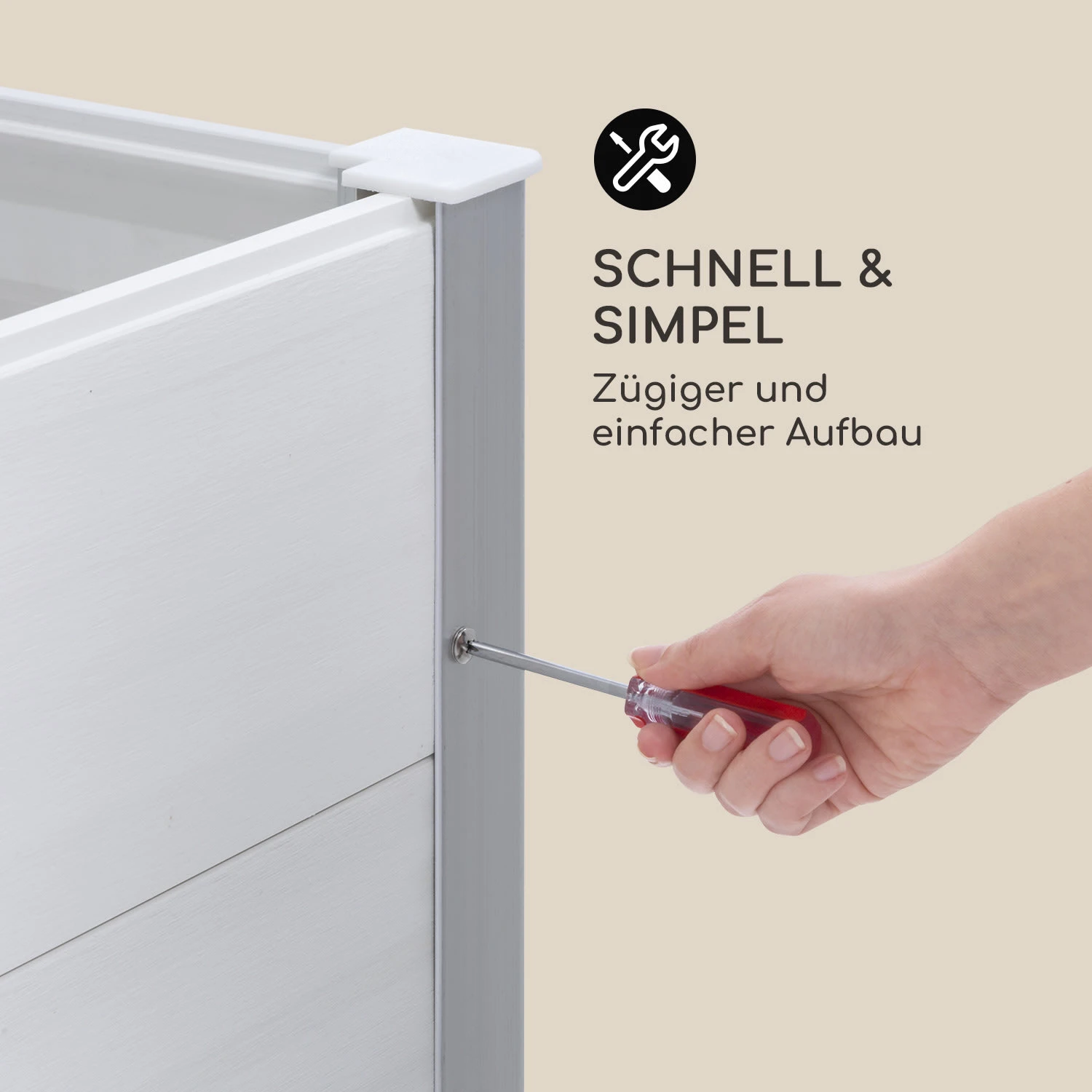 Nova Grow Gartenbeet 100 X 91 X 100 Cm WPC Holzoptik 6 Nova Grow Gartenbeet 100 X 91 X 100 Cm WPC Holzoptik – Bild 6