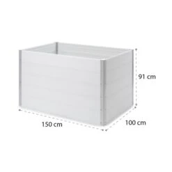 Nova Grow Gartenbeet 150 X 91 X 100 Cm WPC Holzoptik Weiß -Gartendekorations Geschäft 10034747 yy 0009 logo Blumfeldt Nova Grow Gartenbeet 150x91x100cm reedit