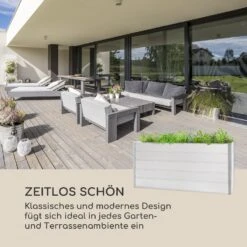 Nova Grow Gartenbeet 195 X 91 X 50 Cm WPC Holzoptik Weiß -Gartendekorations Geschäft 10034748 de 0003 logo