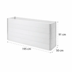 Nova Grow Gartenbeet 195 X 91 X 50 Cm WPC Holzoptik Weiß -Gartendekorations Geschäft 10034748 yy 0009 logo Blumfeldt Nova Grow Gartenbeet 195x91x50cm reedit