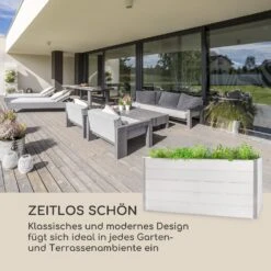 Nova Grow Gartenbeet 195 X 91 X 100 Cm WPC Holzoptik Weiß -Gartendekorations Geschäft 10034752 de 0003 logo