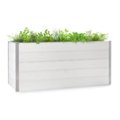 Nova Grow Gartenbeet 195 X 91 X 100 Cm WPC Holzoptik Weiß
