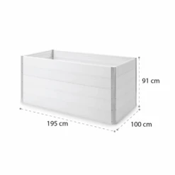 Nova Grow Gartenbeet 195 X 91 X 100 Cm WPC Holzoptik Weiß -Gartendekorations Geschäft 10034752 yy 0009 logo Blumfeldt Nova Grow Gartenbeet 195x91x100cm reedit