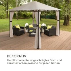Mondo Gartenpavillon Partyzelt Gazebo 295x262x295 Stahl Polyester -Gartendekorations Geschäft 10034764 de 0007 logo