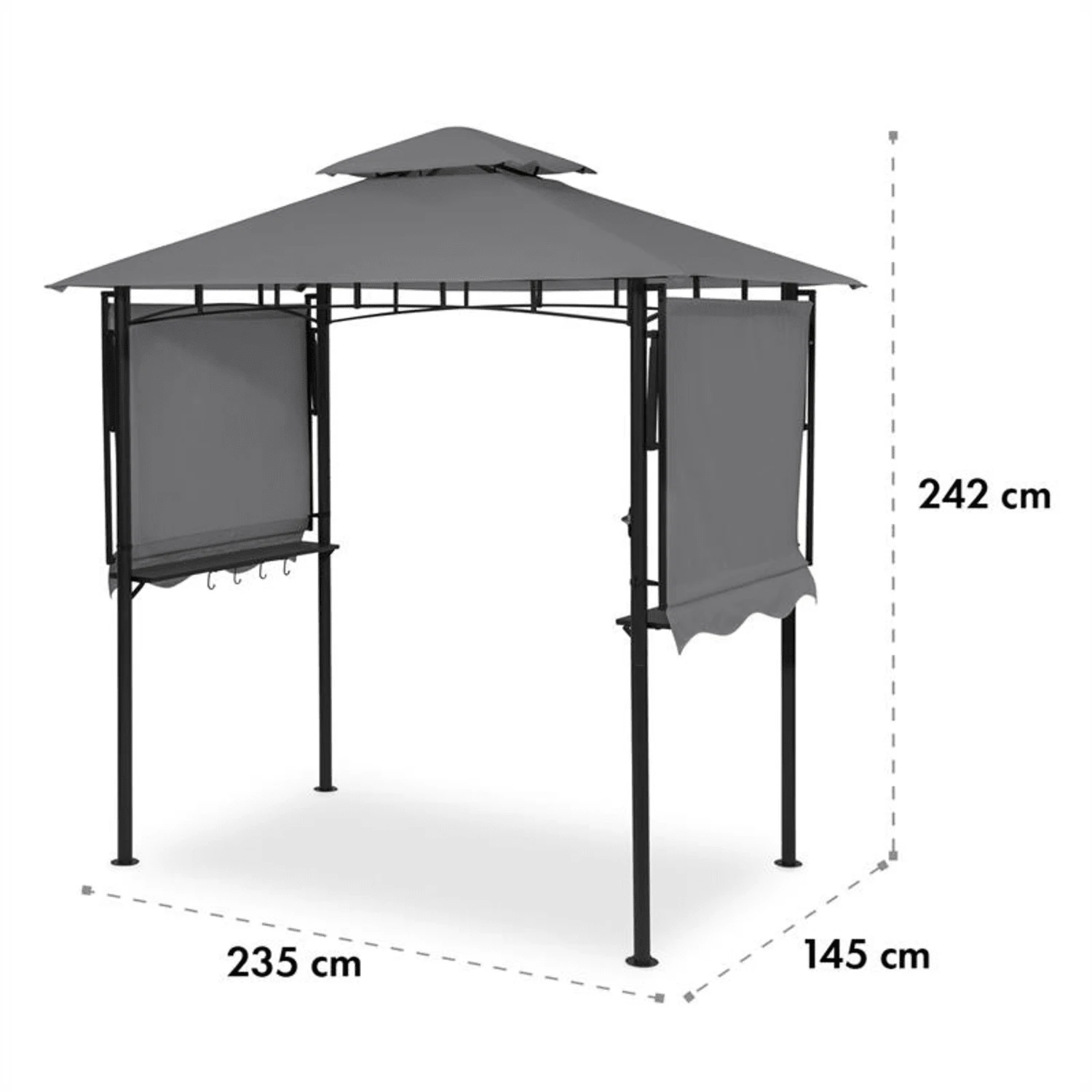 Steakhouse Wings Pavillon 244x260x152cm 160 G/m² PE Flammhemmend Stahl 10 Steakhouse Wings Pavillon 244x260x152cm 160 G/m² PE Flammhemmend Stahl – Bild 10