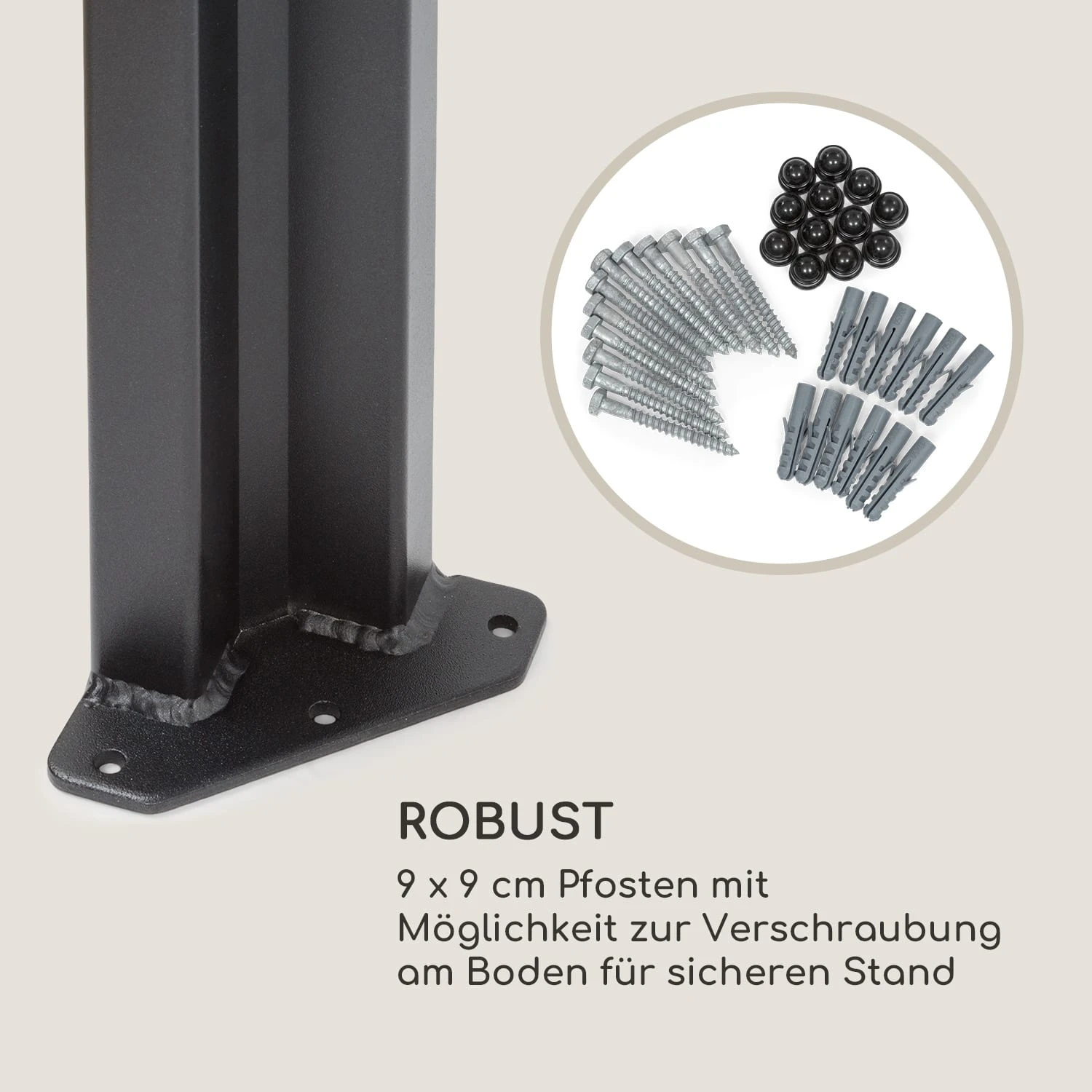 Pantheon RemoteShade Pavillon Motor-Dach 3x3m 280g/m² PE Aluminium 8 Pantheon RemoteShade Pavillon Motor-Dach 3x3m 280g/m² PE Aluminium – Bild 8