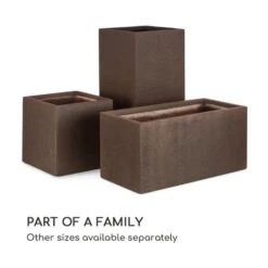 Solid Grow Rust Pflanzgefäß 80 X 38 X 38 Cm Fibreclay Rostfarben -Gartendekorations Geschäft 10034788 yy 0008 logo Blumfeldt Solid Grow Rust Pflanzgefaess 80x38x38cm