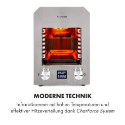 Hannibal Hochtemperaturgrill Indoor 2.200W 850°C Edelstahl Silber -Gartendekorations Geschäft 10034803 de 0003 logo