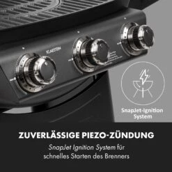 Vanquish Gasgrill 3 Edelstahlbrenner 3 X 3 KW 63,5 X 45 Cm Grillfläche -Gartendekorations Geschäft 10034805 de 0007 logo