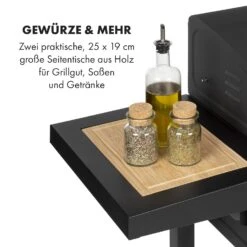 Meat Machine Holzkohlegrill BBQ 45x32,5cm Thermometer Bodenrollen -Gartendekorations Geschäft 10034819 de 0005 logo