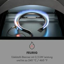 Pizzaiolo Pro Pizza-Gasgrill 76x143x66cm Schamottestein Stahl Mobil -Gartendekorations Geschäft 10034844 de 0005 logo