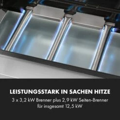 Valkyrie Gasgrill 3x3,2 + 2,9 KW Sichtfenster 54x42 Cm Grill Edelstahl -Gartendekorations Geschäft 10034845 de 0005 logo