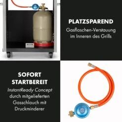 Valkyrie Gasgrill 3x3,2 + 2,9 KW Sichtfenster 54x42 Cm Grill Edelstahl -Gartendekorations Geschäft 10034845 de 0007 logo