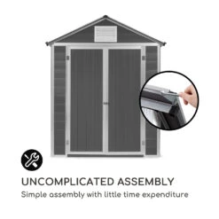 Schatzkammer Gartenschuppen UV-Schutz PVC Schloss Seitenfenster Grau 16 Schatzkammer Gartenschuppen UV-Schutz PVC Schloss Seitenfenster Grau -Gartendekorations Geschäft 10034925 uk 0008 logo blumfeldt Schatzkammer Gartenschuppen blau