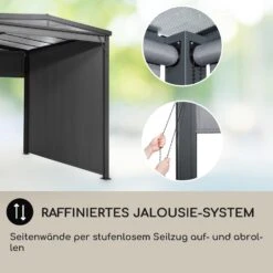 Pantheon Cortina Solid Sky Pergola Vordach 3x3m Polycarbonat Vorhänge -Gartendekorations Geschäft 10034985 de 0005 usp