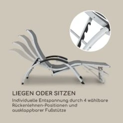 Sunnyvale Liegestuhl Mit Fußteil Aluminium 4-Stufen -Gartendekorations Geschäft 10035337 de 0004 logo