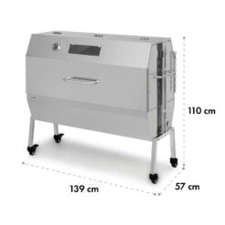 Sauenland Pro XL Spanferkelgrill Drehspieß 15W 4 Rollen Edelstahl -Gartendekorations Geschäft 10035373 yy 0009 logo Klarstein Sauenland Pro XL Spanferkelgrill