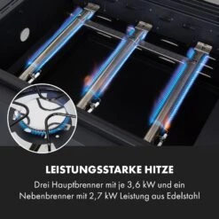 Kingsville Smoker Kombigrill Gas Kohle Smoker 13,5kW 3+1 Brenner -Gartendekorations Geschäft 10035409 de 0005 logo