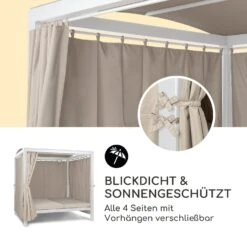 Eremitage Double XL Sunbed 2 Pers Stahl-Rahmen Sonnendach Vorhänge -Gartendekorations Geschäft 10035430 de 0004 logo