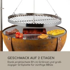 Fire Globe Feuerschale Mit Grill Ø60cm Stahl -Gartendekorations Geschäft 10035510 de 0003 logo