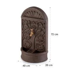 Blumquell Solarbrunnen LED 5 M Kabel Kunststein Solarpanel -Gartendekorations Geschäft 10035542 yy 0008 logo blumfeldt Blumquell Solarbrunnen braun