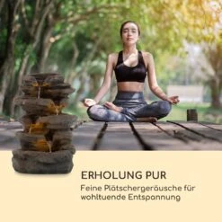 Stonehenge Solarbrunnen LED-Beleuchtung Polyresin Lithium-Ionen-Akku -Gartendekorations Geschäft 10035727 de 0007 logo