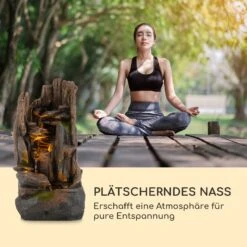 Mystic Tree Solarbrunnen LED-Beleuchtung Polyresin -Gartendekorations Geschäft 10035728 de 0007 logo