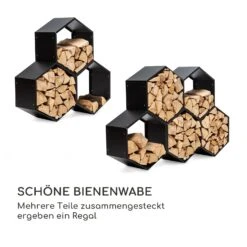 Hexawood Black Holzspeicher Hexagon-Form 50,2x58x32cm -Gartendekorations Geschäft 10035764 de 0004 logo
