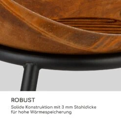 Fireball Rust Feuerschale 60 Cm Ø Kippbare Rost-Finish Rost / Holz -Gartendekorations Geschäft 10035771 de 0004 logo