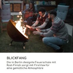 Fireball Rust Feuerschale 60 Cm Ø Kippbare Rost-Finish Rost / Holz -Gartendekorations Geschäft 10035771 de 0005 logo