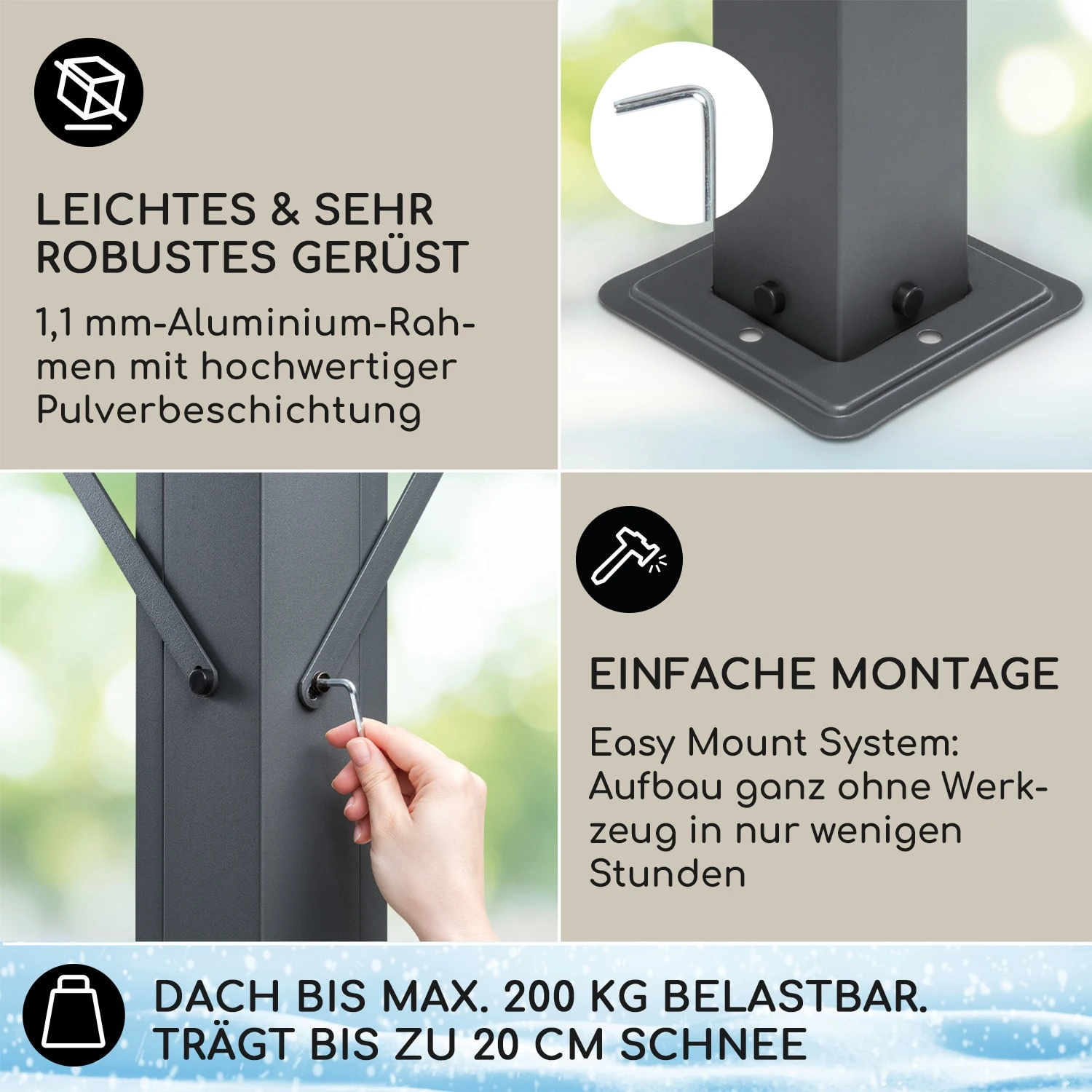 Pantheon Solid Sky Expand Pavillon Seitenwände 3x3-5,6 M Aluminium 3 Pantheon Solid Sky Expand Pavillon Seitenwände 3x3-5,6 M Aluminium – Bild 3