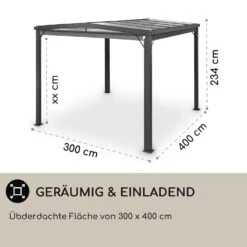 Pantheon Cortina Solid Sky Pergola Vordach 3x4m Polycarbonat 10 Pantheon Cortina Solid Sky Pergola Vordach 3x4m Polycarbonat -Gartendekorations Geschäft 10035873 de 0004 usp