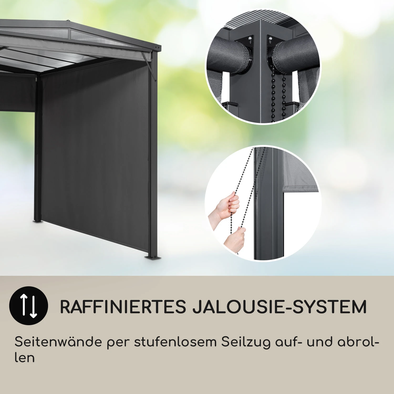 Pantheon Cortina Solid Sky Pergola Vordach 3x4m Polycarbonat 5 Pantheon Cortina Solid Sky Pergola Vordach 3x4m Polycarbonat – Bild 5