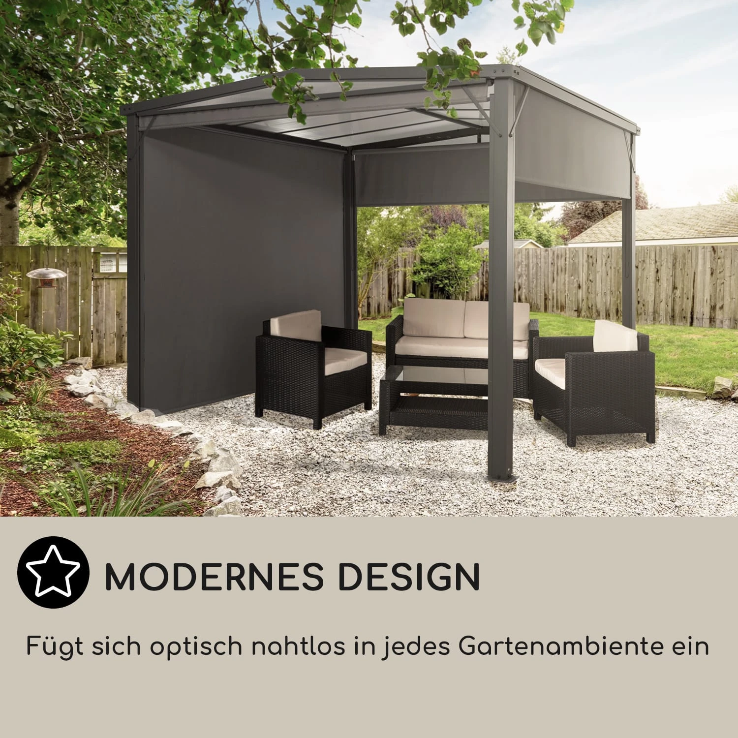 Pantheon Cortina Solid Sky Pergola Vordach 3x4m Polycarbonat 6 Pantheon Cortina Solid Sky Pergola Vordach 3x4m Polycarbonat – Bild 6