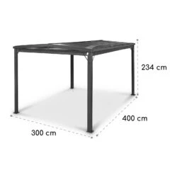 Pantheon Cortina Solid Sky Pergola Vordach 3x4m Polycarbonat 13 Pantheon Cortina Solid Sky Pergola Vordach 3x4m Polycarbonat -Gartendekorations Geschäft 10035873 yy 0007 dimensions