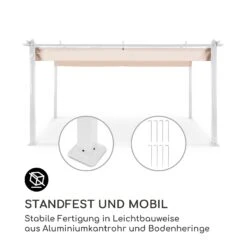 Pantheon Pergola Aluminiumkantrohr 3x4m 4 Eckpfosten Wasserabweisend 8 Pantheon Pergola Aluminiumkantrohr 3x4m 4 Eckpfosten Wasserabweisend -Gartendekorations Geschäft 10035878 de 0003 logo