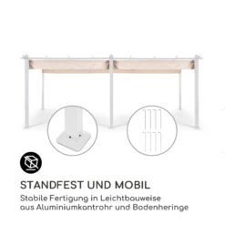 Pantheon Pergola Aluminiumkantrohr 3x6m 4 Eckpfosten Wasserabweisend 8 Pantheon Pergola Aluminiumkantrohr 3x6m 4 Eckpfosten Wasserabweisend -Gartendekorations Geschäft 10035880 de 0003 logo