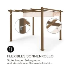 Pantheon Rust Pergola Aluminium 3x3m 6 Eckpfosten Wasserabweisend -Gartendekorations Geschäft 10035887 de 0004 logo