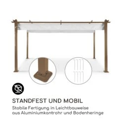 Pantheon Rust Pergola Aluminium 3x4m 6 Eckpfosten Wasserabweisend -Gartendekorations Geschäft 10035890 de 0003 logo