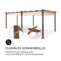 Pantheon Rust Pergola Aluminium 3x6m 6 Eckpfosten Wasserabweisend -Gartendekorations Geschäft 10035891 de 0004 logo