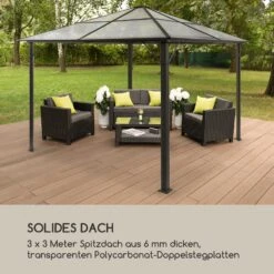 Pantheon Solid Sky Ambient Solar Pavillon 3x3m Polycarbonat Aluminium 15 Pantheon Solid Sky Ambient Solar Pavillon 3x3m Polycarbonat Aluminium -Gartendekorations Geschäft 10035900 de 0007 logo