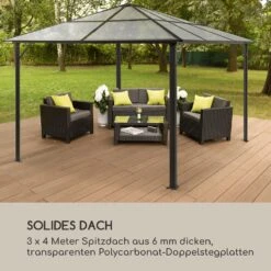 Pantheon Solid Sky Ambient Solar Pavillon 3x4m Polycarbonat Aluminium -Gartendekorations Geschäft 10035907 de 0007 logo