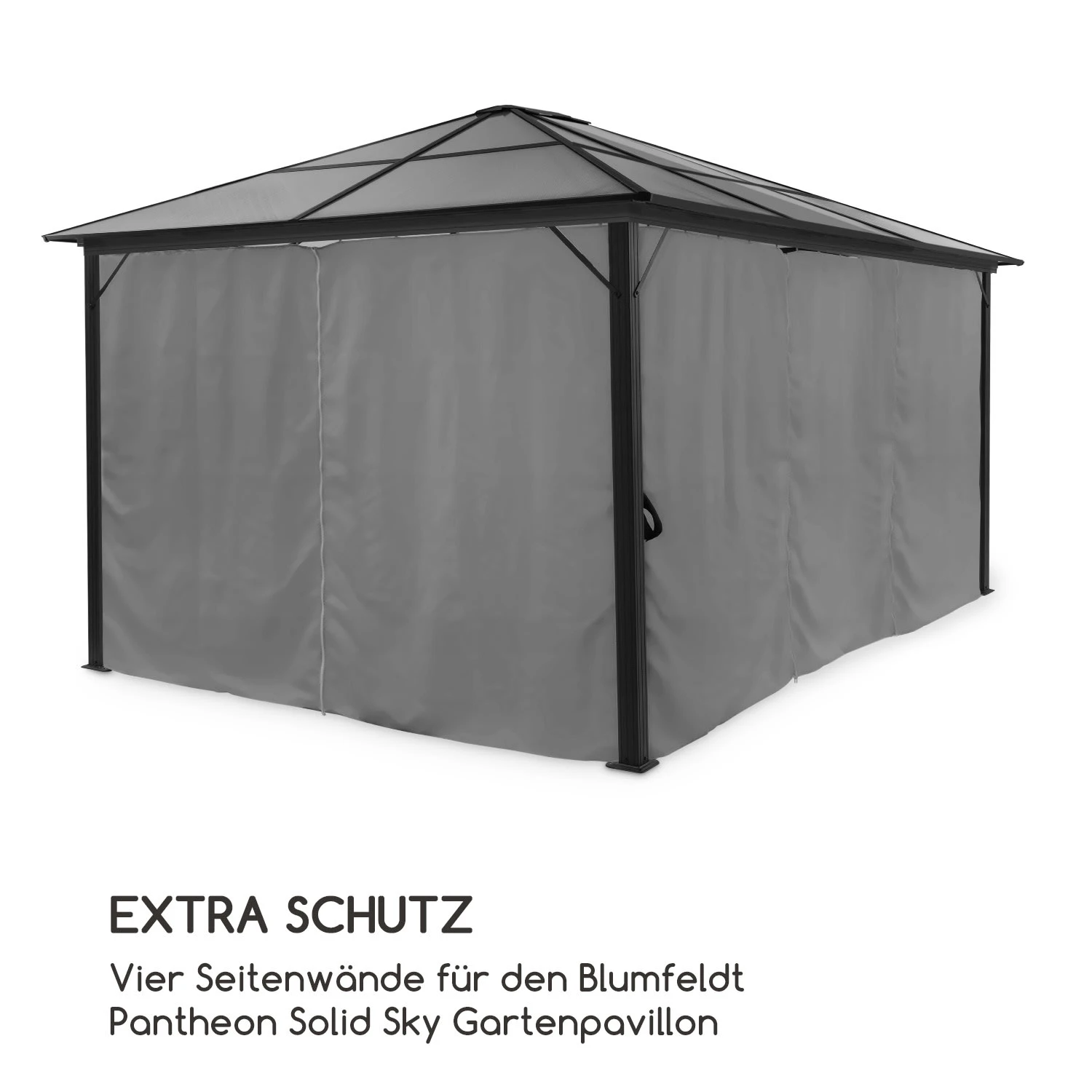 Pantheon Solid Sky Pavillon-Seitenwände 3x4 4 Stück 140g/m² 3 Pantheon Solid Sky Pavillon-Seitenwände 3x4 4 Stück 140g/m² – Bild 3