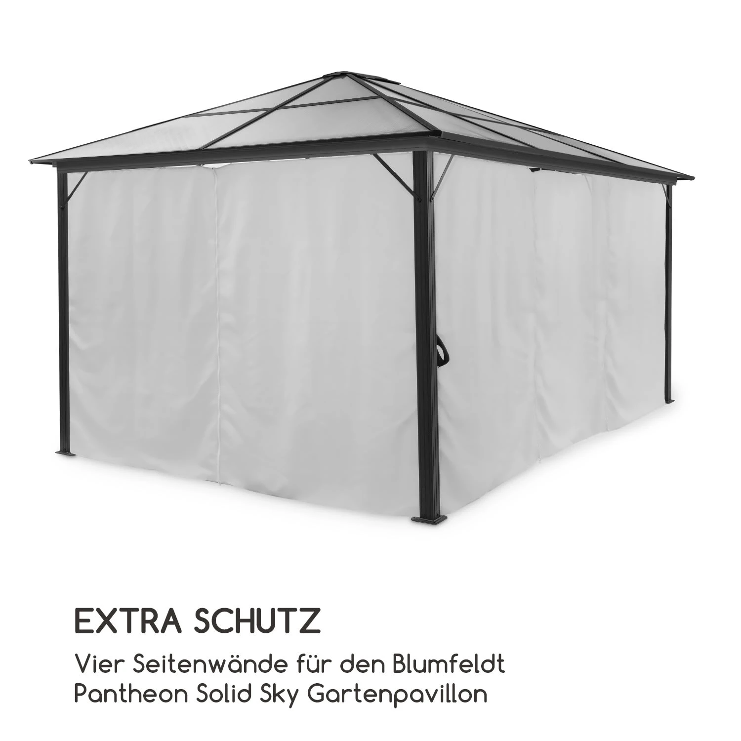 Pantheon Solid Sky Pavillon-Seitenwände 3x4 4 Stück 140g/m² 3 Pantheon Solid Sky Pavillon-Seitenwände 3x4 4 Stück 140g/m² – Bild 3