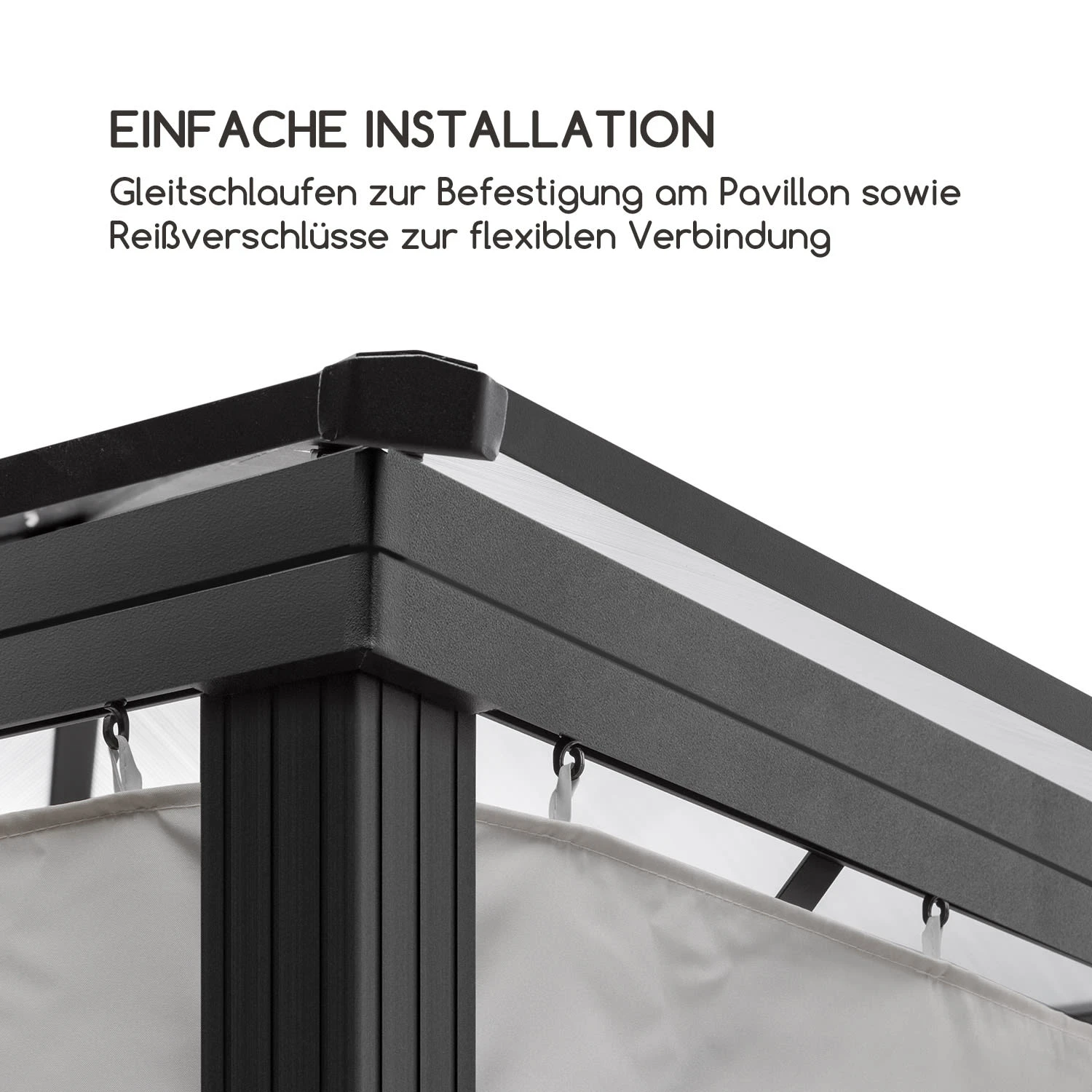 Pantheon Solid Sky Pavillon-Seitenwände 3x4 4 Stück 140g/m² 4 Pantheon Solid Sky Pavillon-Seitenwände 3x4 4 Stück 140g/m² – Bild 4