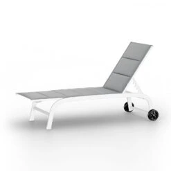 Limala Sonnenliege Lounger Stahl/Aluminium Textilene 150 Kg Mobil